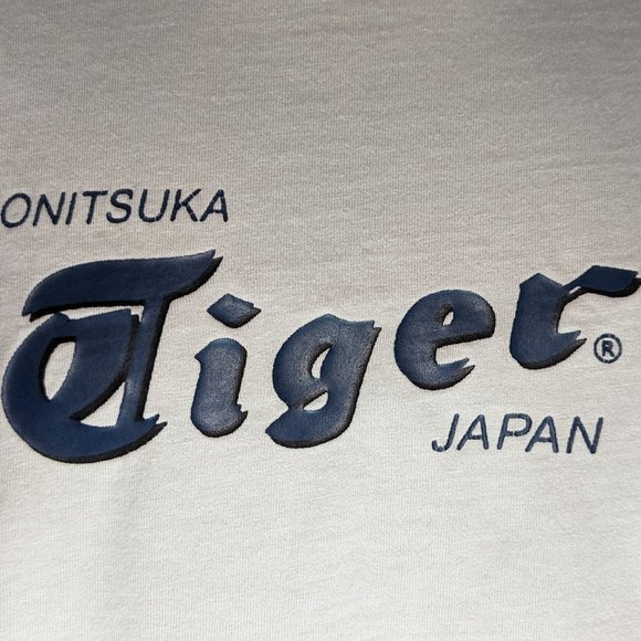 Onitsuka Tiger by Asics White and Blue Short Sleeve Tee - Picture 2 of 8
